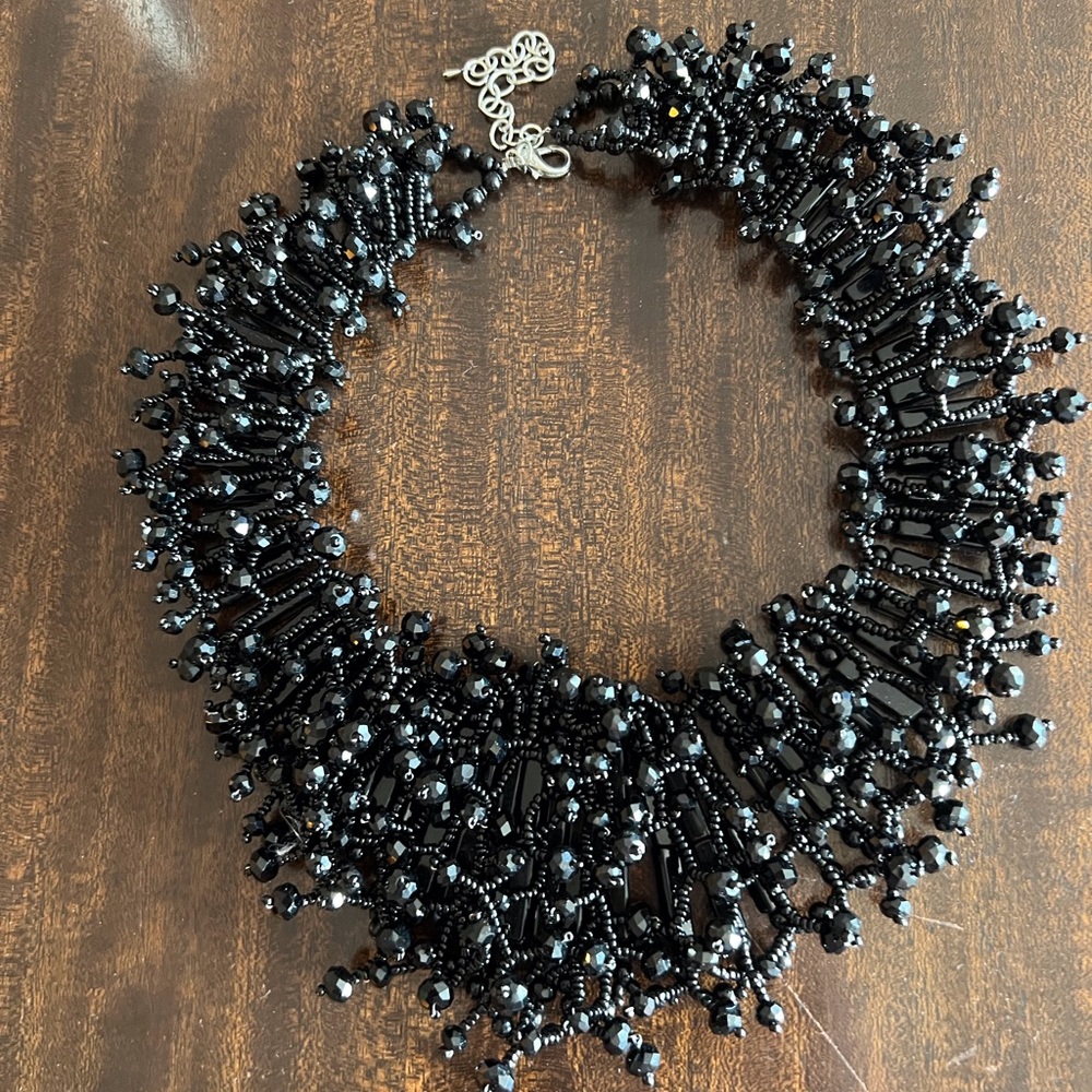 Stunning black statement necklace